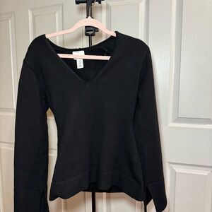 H&M Black V-Neck Sweater